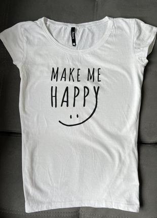 Футболка make me happy sinsay xs