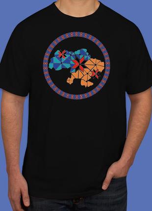 Футболка с принтом "карта украины орнамент" push it