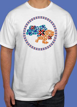 Футболка с принтом "карта украины (орнамент)" push it