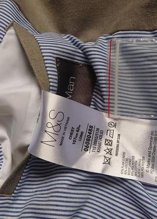Фірмовий англійський лляний піджак,marks&spencer,новий,розмір 42анг(m-l).6 фото