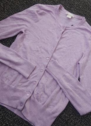 Ніжний дуже гарний бузковий лавандовий кардиган сиреневый кардиган