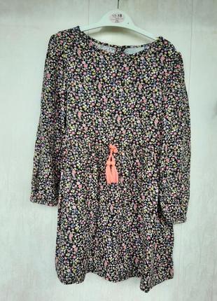 Летнее платье с вискозы в цветочный принт