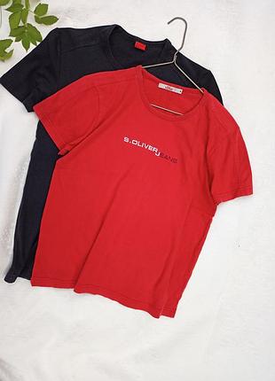 Базова червона футболка 46 -52 розм.,s.oliver jeans