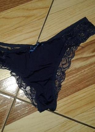 Ажурні трусики сині
