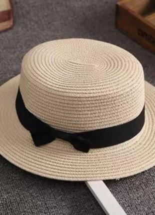 Дитячі літні солом‘яні шляпи ( канотьє)
