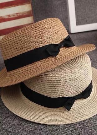 Дитячі літні солом‘яні шляпи ( канотьє)