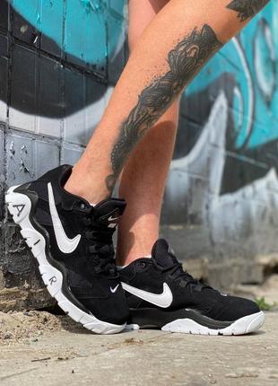 Чоловічі літні  чорно-білі кросівки  nike air barrage🆕 найк барадж