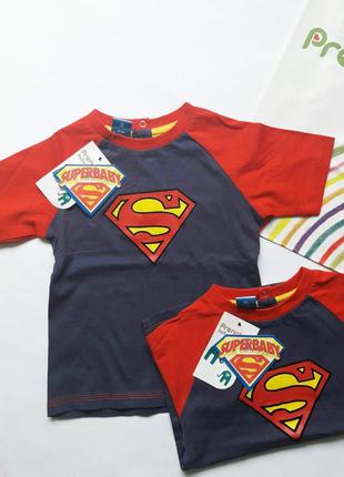 Футболки superman для малюків 2-3 роки від фірми prenatal італія3 фото