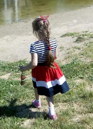 Смугасте плаття в смужку трикотажне