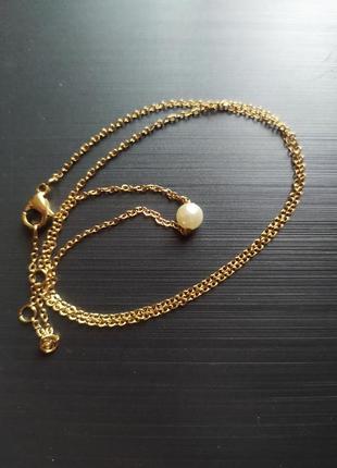 Подвеска кулон цепь цепочка цвет розовое золото серебро підвіска