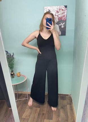 Чёрный комбинезон от zara штаны колоты