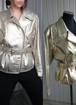 Косуха 100% кожа золотистого цвета yorn,36