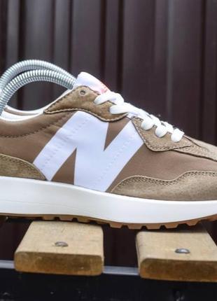 Мужские кроссовки new balance 327 (светло/коричневые)2 фото