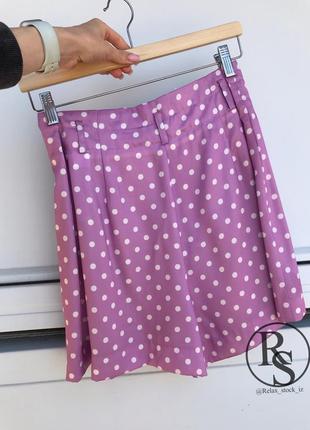 Zara юбка шорты спідниця шорти в горошек6 фото