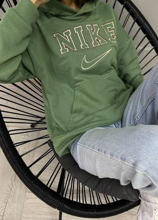 Вінтажне худі nike vintage🖤 жіноче хакі зелене3 фото