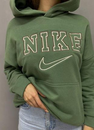 Вінтажне худі nike vintage🖤 жіноче хакі зелене