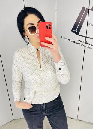 Коттонова оригінальна блуза дорогого бренду uterque розсір з ціна 350 грн4 фото
