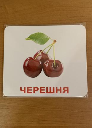 Картки навчальні "ягоди" по доману вундеркінд з пелюшок