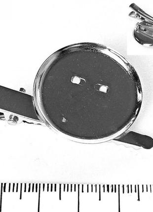 Фурнітура для біжутерії основа для брошки , шпильки l-3см d.5см1 фото