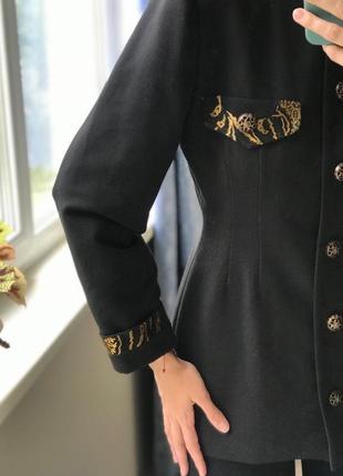 Винтажный пиджак приталенный французский винтаж франция в стиле диор3 фото
