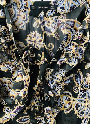 Класна повітряна блуза з воланами zara.7 фото