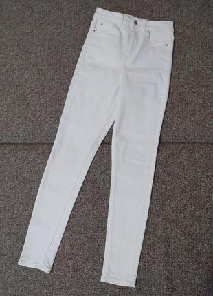Білі котонові джинси від zara