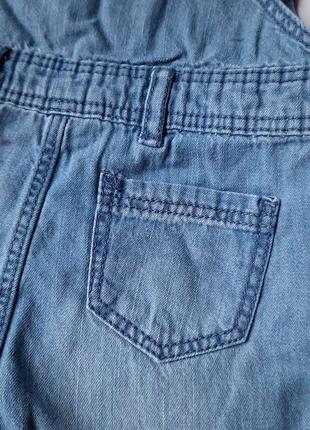 68-74 см джинсові шорти з грудкою літній напівкомбінезон джинс шортики з лямками джинсові8 фото