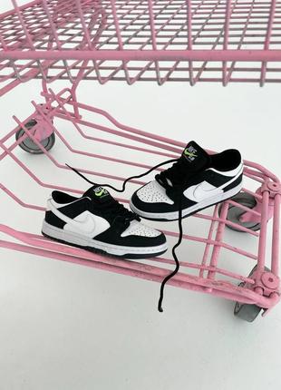 Nike sb dunk white / black женские кроссовки найк