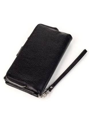 Клатч чоловічий гаманець шкіряний чорний butun 022-004-0012 фото