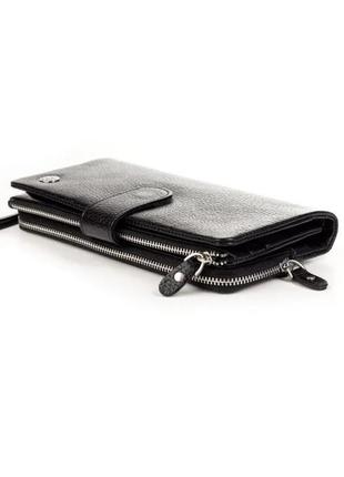 Клатч чоловічий гаманець шкіряний чорний butun 022-004-0013 фото