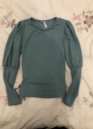 Блуза кофта топ с объёмными рукавами фонарики