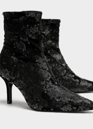 Шикарні  чорні чулки черевички від zara 🖤3 фото