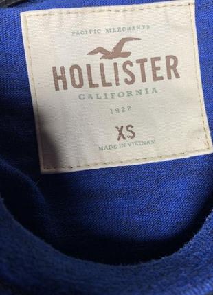 Лонгслив hollister/xs-s/синего цвета/ оригинал4 фото