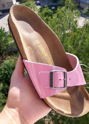 Birkenstock madrid ортопедические розовые шлепки