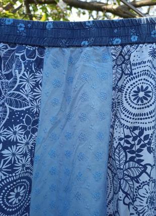 Супер батал!новая коттоновая  расклешённая юбка в стиле пэчворк, 58-62(20)разм.,bm4 фото