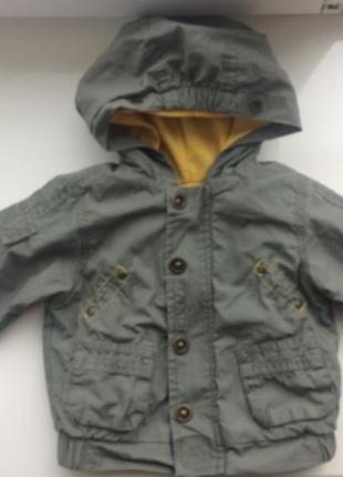 Утепленная куртка ветровка  на малыша baby club+подарок кофта