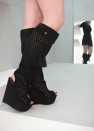 Чобітки чорні літні