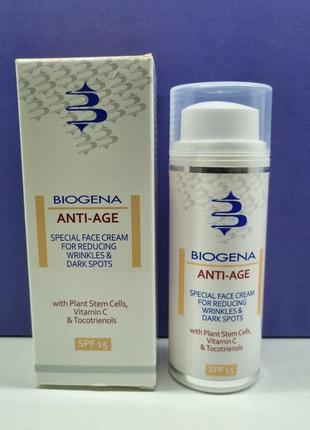 Крем проти зморшок і пігментних плям / biogena anti age spf15 / histomer1 фото