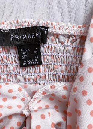 Шикарный нежный топ бралет бра с бантиком в горошек primary 6 xs