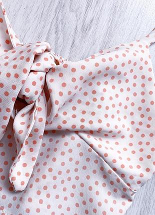 Шикарный нежный топ бралет бра с бантиком в горошек primary 6 xs
