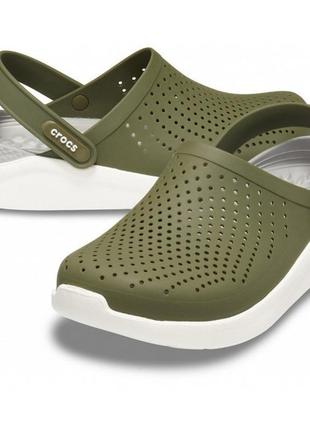 Сабо кроксы crocs literide™ clog army light/green