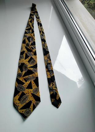 Винтажный галстук шелковый