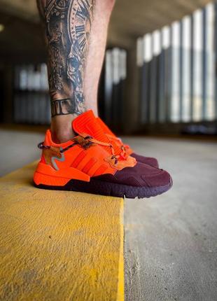 Мужские  кроссовки адидас  adidas beyonce ivy park x jogger “maroon/orange”