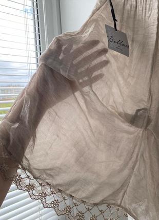 Италия 🇮🇹 хлопок шёлк прозрачная юбка лёгкая3 фото