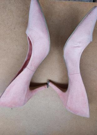 Туфлі на підборах човники нюд рожеві8 фото