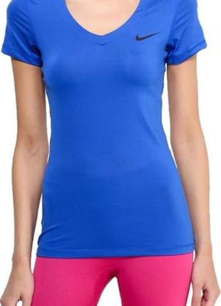 Футболка nike pro ss v-neck 589370-481