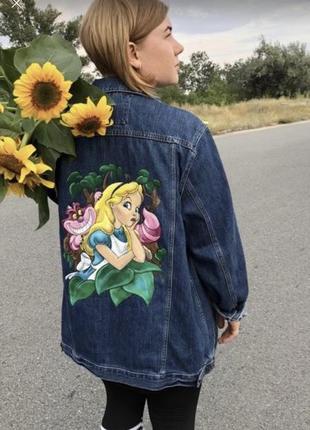 Джинсовая куртка алиса в стране чудес 9