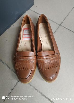 Кожаные туфли clarks р.39-39.54 фото