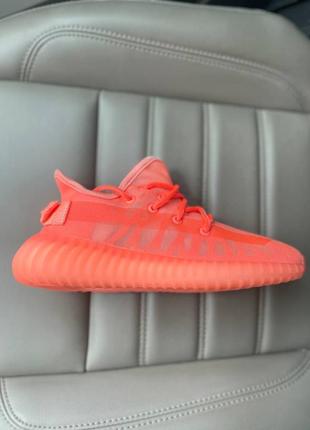 Жіночі літні помаранчеві  кросівки adidas yeezy boost 350 v2🆕адідас ізі буст1 фото