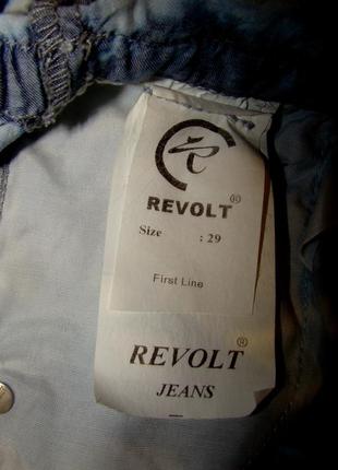 Джинсовий комбінезон з аплікацією і стразами revolt jeans (р.29)6 фото